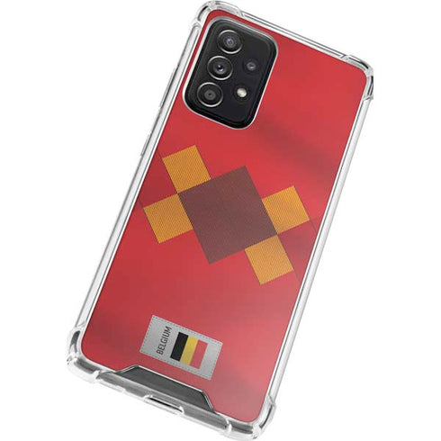 Belgium Soccer Flag Galaxy A72 5G Clear Case